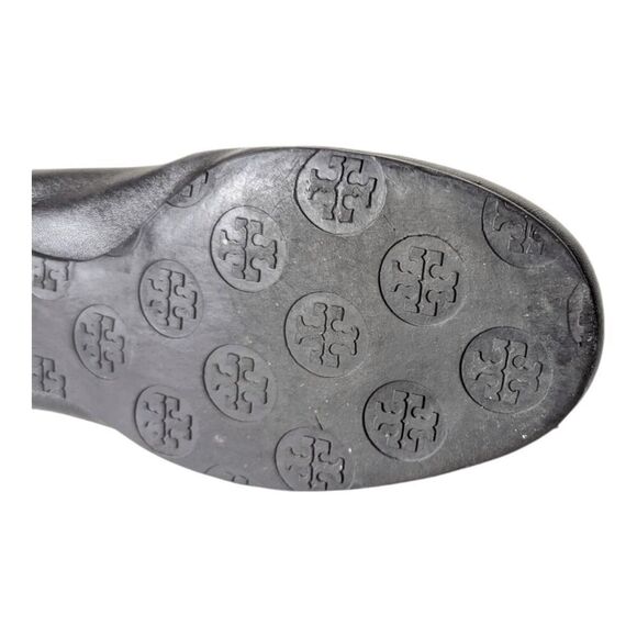 TORY BURCH Minnie Black Leather Ballet Flats Size 7M - Picture 9 of 11
